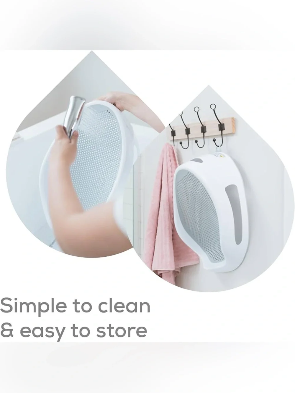 Angelcare White Baby Bath Support - Non-Slip Comfort Seat